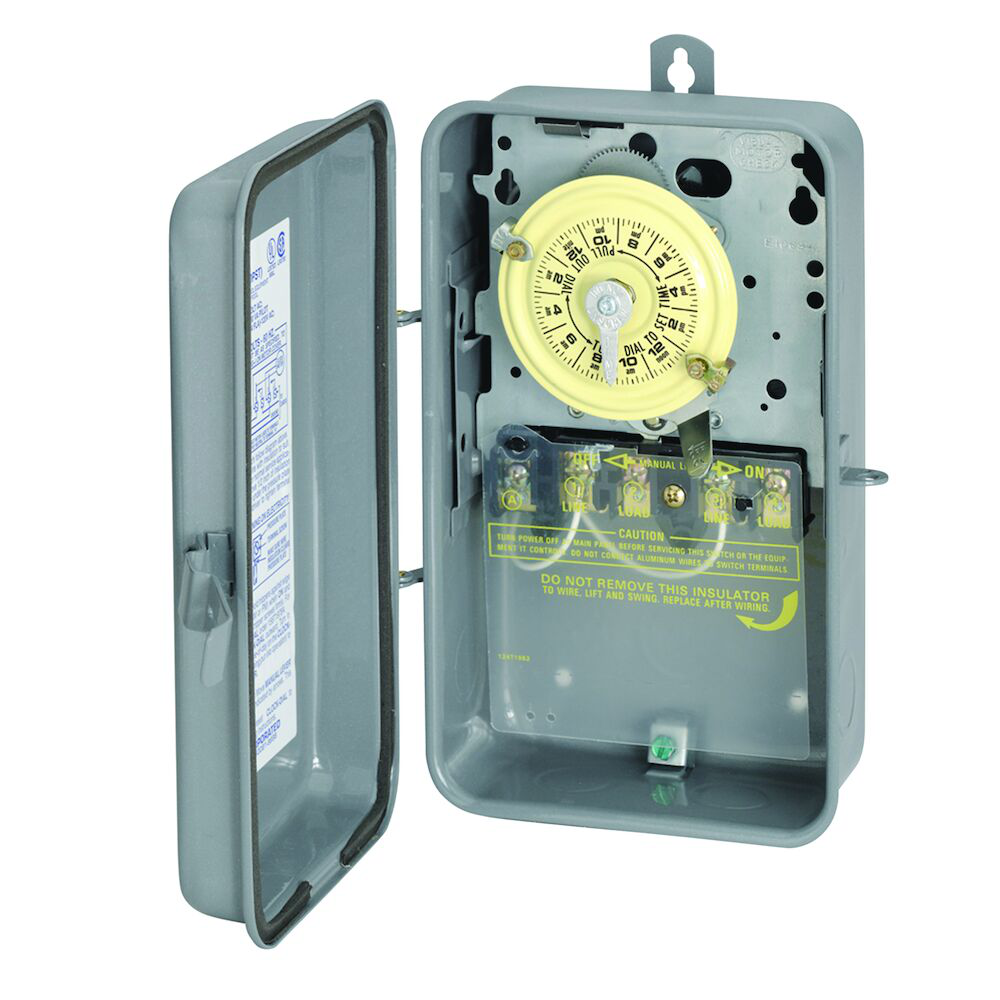 INTERMATIC Intermatic T104R 24-Hour Mechanical Time Switch 208-277V DPST