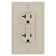 LEGRAND Pass & Seymour 2097TRWRI Self-Test Tamper-Resistant Weather-Resistant GFCI 20A 125V Ivory
