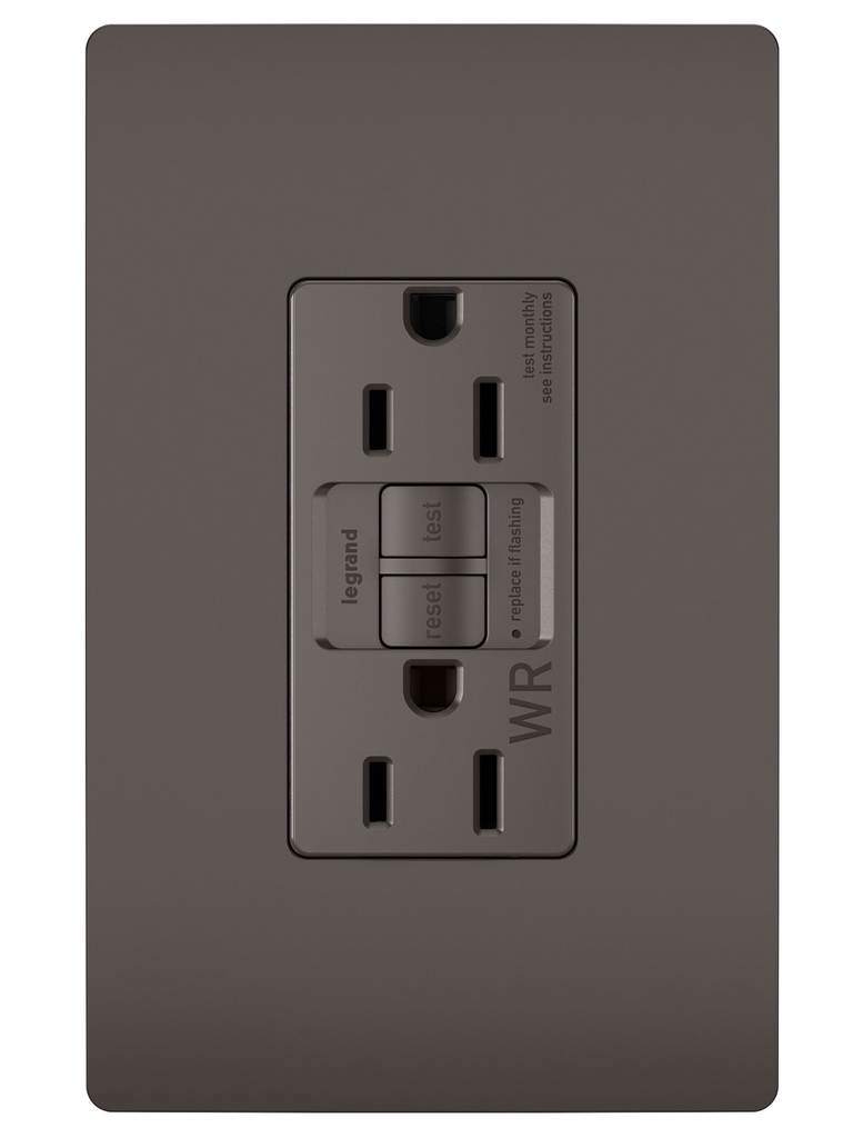 LEGRAND Pass & Seymour 1597TRWR Self-Test Tamper-Resistant GFCI Brown 15A 125V