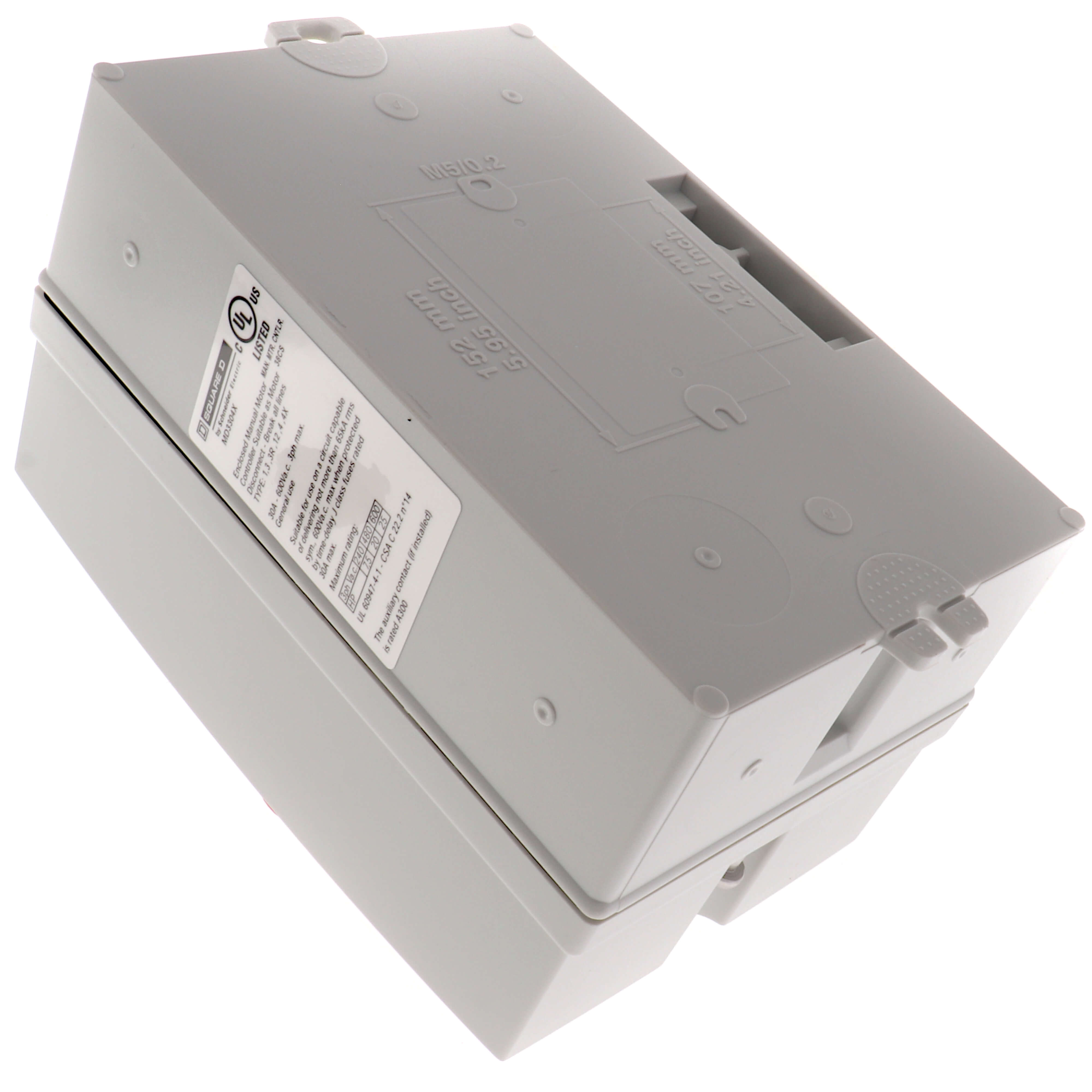 SCHNEIDER ELECTRIC Schneider Electric MD3304X Motor Disconnect Switch 30 Amp 600 VAC 3-Pole NEMA 1, 3, 3R, 4, 4X and 12 Enclosure