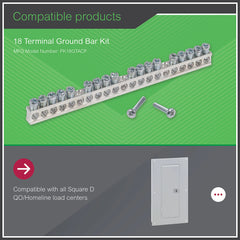 SCHNEIDER ELECTRIC Square D PK18GTA Load Center Ground Bar Kit 225A Max