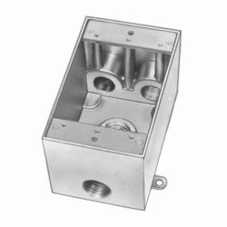 ABB ABB IHD4-2 Red Dot IHD4-2 1-Gang Weatherproof Metallic Device Box (4) 3/4 Hubs