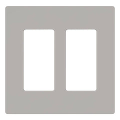 LUTRON Lutron CW-2-GR Claro Wallplate Screwless 2 Gang Gray