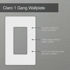 LUTRON Lutron CW-1-LA Claro Wallplate 1-Gang Light Almond