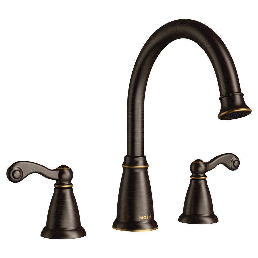 MOEN Moen T624BRB Traditional Two Handle Roman Tub Faucet in Mediterranean Bronze (Trim Only)