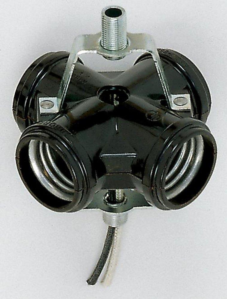 SATCO-NUVO SATCO 90/464 1/8 x 5-1/4 in. 660W 250V 4-Light Cluster Socket IP Threaded Bottom Bracket with Nipple