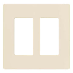 LUTRON Lutron CW-2-LA Claro Wallplate Screwless 2-gang Light Almond
