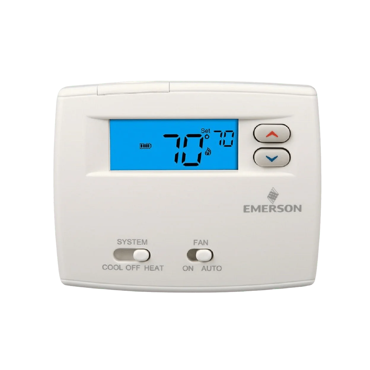 EMERSON CLIMATE TECHNOLOGIES Emerson Climate Technologies 1F86-0244 White-Rodgers 1 Heat/1 Cool Non-Programmable Thermostat