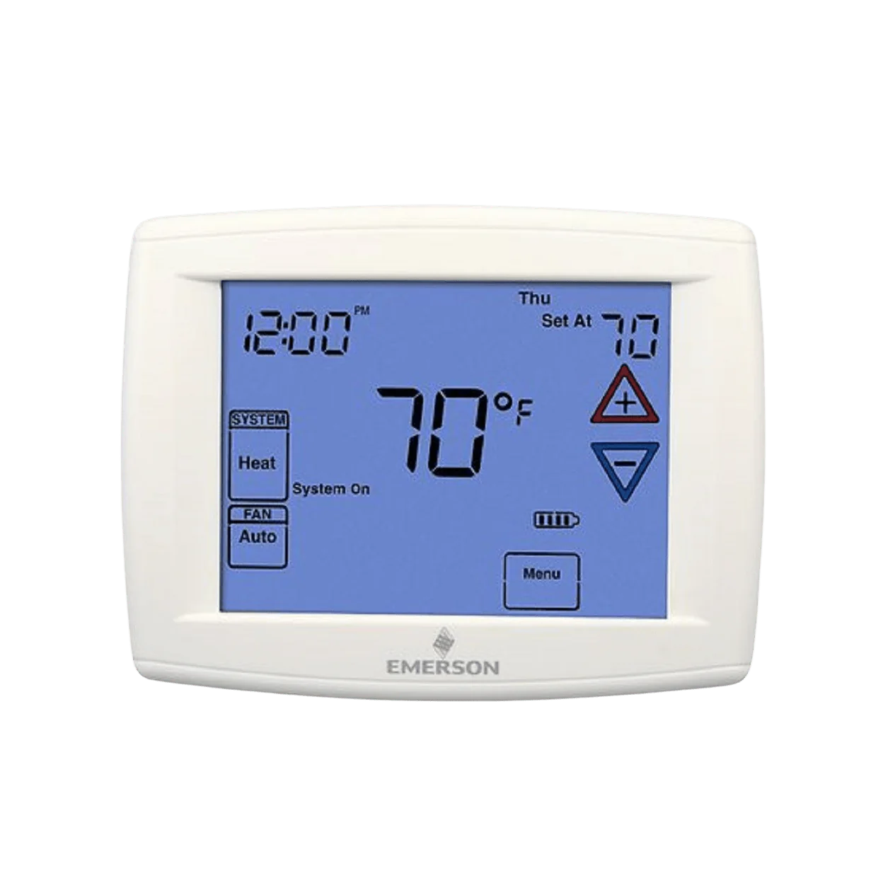 EMERSON CLIMATE TECHNOLOGIES Emerson Climate Technologies 1F95-1277 White-Rodgers Touchscreen Multi Stage Universal Programmable 2 Heat/2 Cool, 3 Heat/2 Cool Heat Pump Digital Thermostat