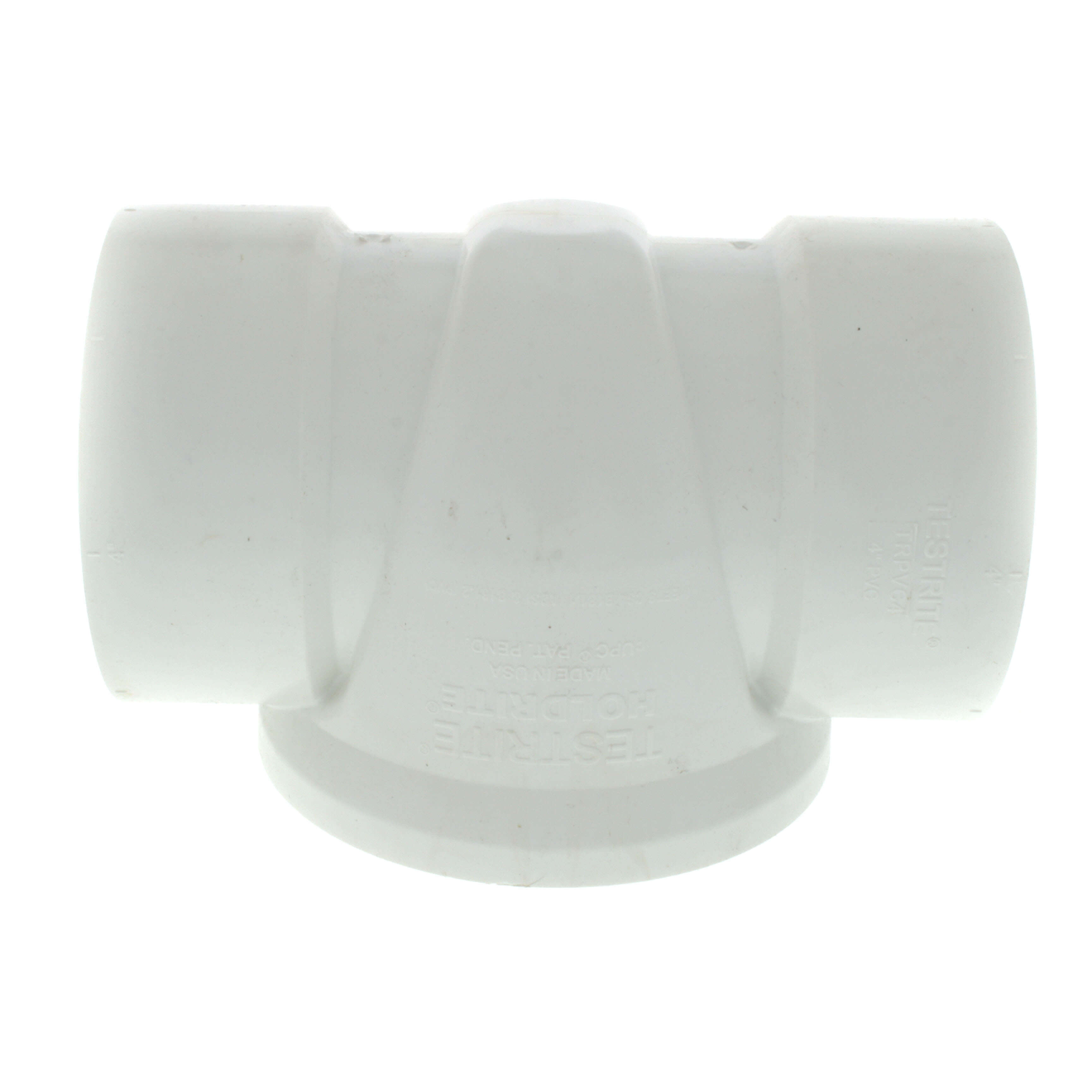 HOLDRITE Holdrite TRPVC4A Testrite PVC Test/Cleanout Tee with Plug, 4 inch x 4 inch x 4 inch