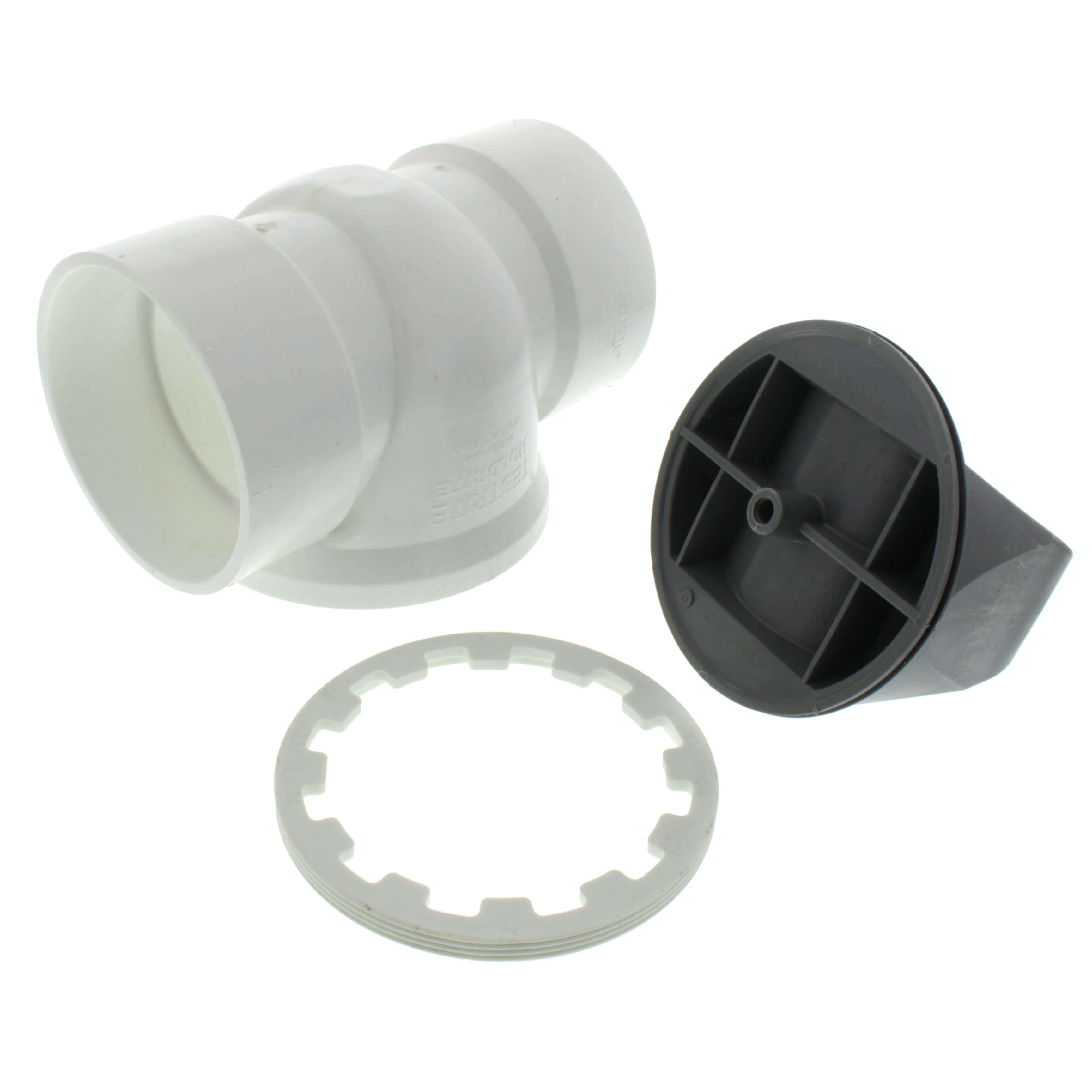 HOLDRITE Holdrite TRPVC4A Testrite PVC Test/Cleanout Tee with Plug, 4 inch x 4 inch x 4 inch