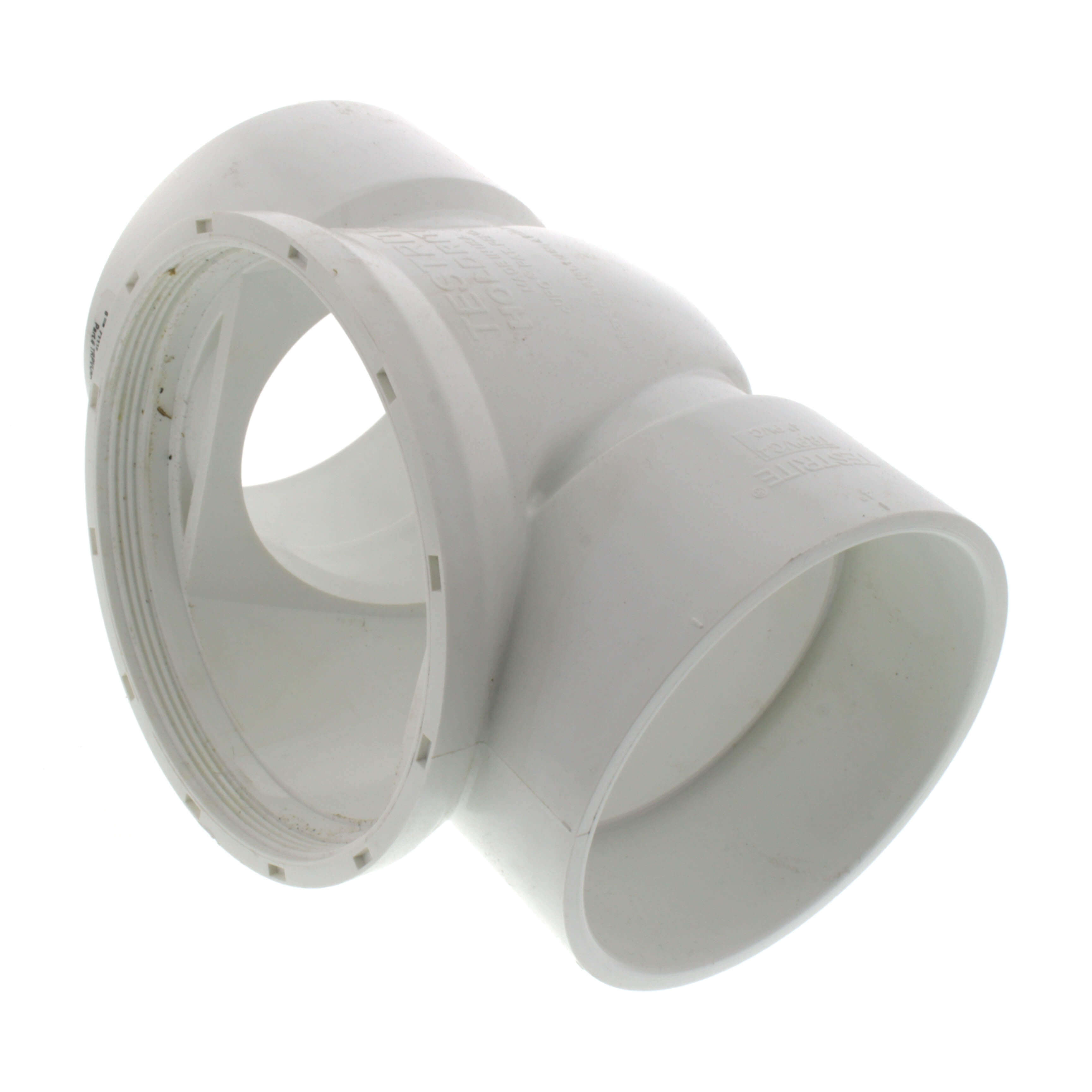 HOLDRITE Holdrite TRPVC4A Testrite PVC Test/Cleanout Tee with Plug, 4 inch x 4 inch x 4 inch