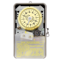 INTERMATIC Intermatic R8806P101C NEMA 3R Plastic Case 208 to 277 VAC 60 Hz 25 Amp DPST Electromechanical Time Switch