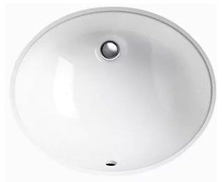 KOHLER Kohler K-2209-0 Caxton Bathroom Sink White 1 Bowl Undermount