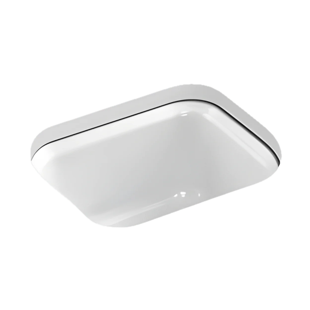 KOHLER Kohler K-6589-U-0 Northland Enameled Cast Iron Single-Bowl Rectangular Undermount Kitchen Bar Sink 15 in x 12-3/8 in x 7-5/8 in Replacement MPN