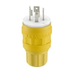LEVITON Leviton 28W76 Locking Plug 30 Amp 480 Volt 3PY Wetguard - NEMA L16-30P