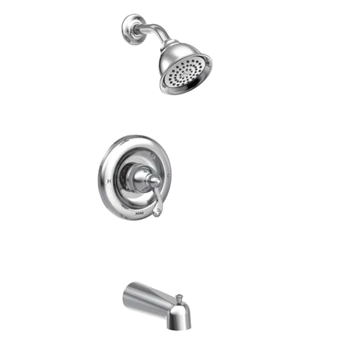 MOEN Moen T2123 Traditional One Handle Single Function Bathtub & Shower Faucet in Chrome (Trim Only)