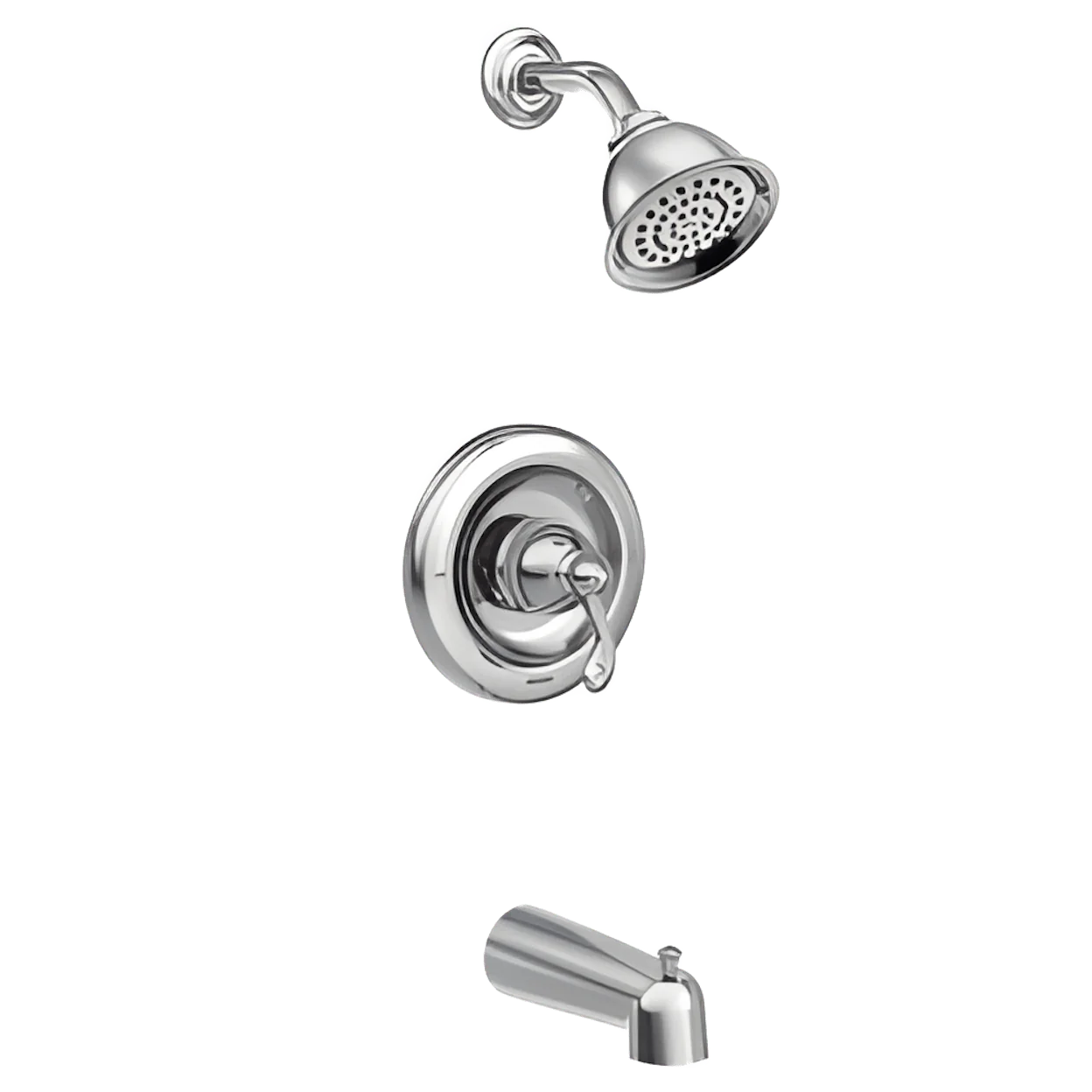 MOEN Moen T2123 Traditional One Handle Single Function Bathtub & Shower Faucet in Chrome (Trim Only)