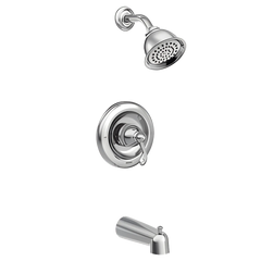 MOEN Moen T2123 Traditional One Handle Single Function Bathtub & Shower Faucet in Chrome (Trim Only)