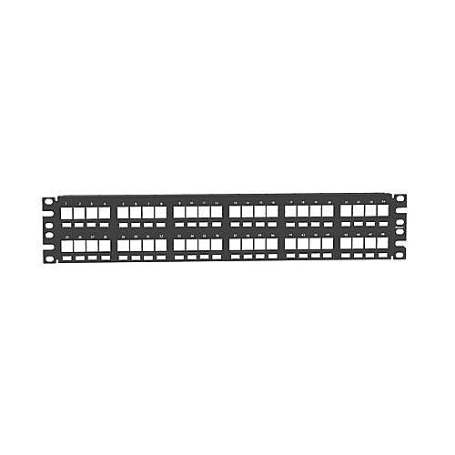 PANDUIT Panduit NKPP48FMY NetKey 48-Port Flush Patch Panel, RU, Black