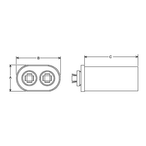 RHEEM Rheem 43-25134-23 Protech Single Oval Capacitor, 15 MFD, 440VAC