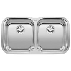 BLANCO BLANCO 441020 Stellar 33-3/8 x 18-1/2 in. No Hole Stainless Steel Double Bowl Undermount Kitchen Sink