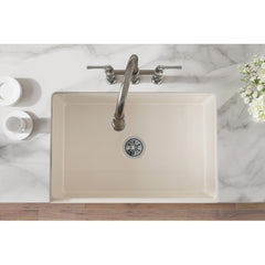 ELKAY Elkay SWUF28179BI Fireclay 1-Basin Farmhouse Kitchen Sink, 29-7/8 inch L x 19-3/4 inch W x 10-1/16 inch D, Biscuit