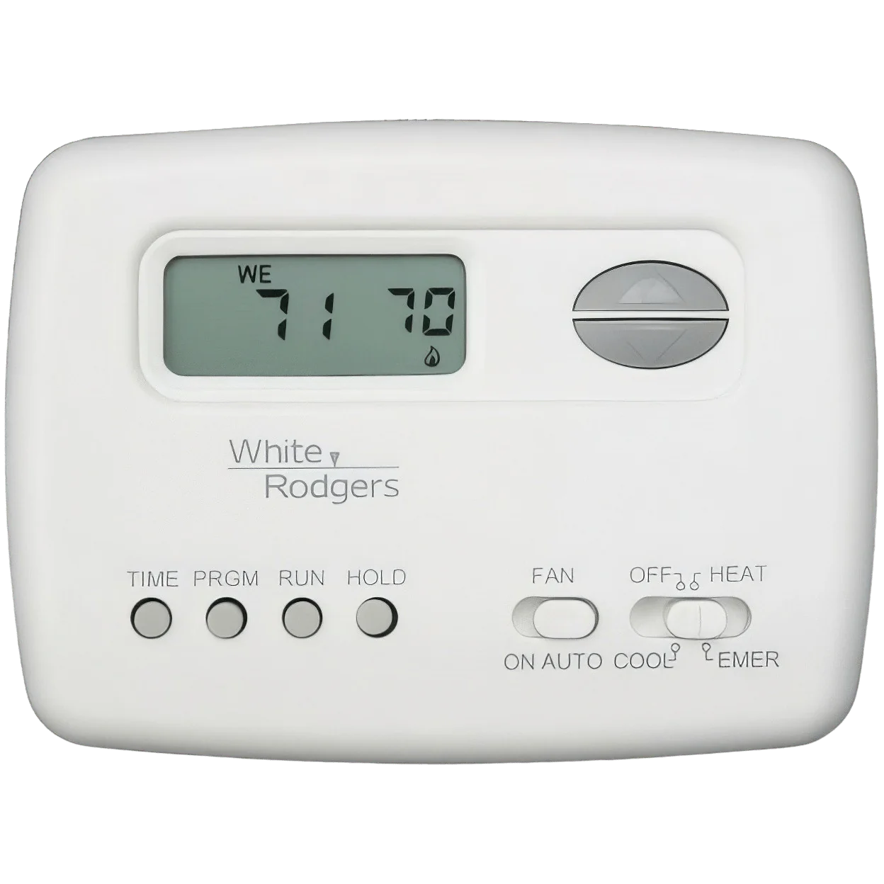 EMERSON CLIMATE TECHNOLOGIES Emerson Climate Technologies 1F72-151 White-Rodgers 70 LCD 5+2 Day 2 Heat/1 Cool Programmable Digital Thermostat