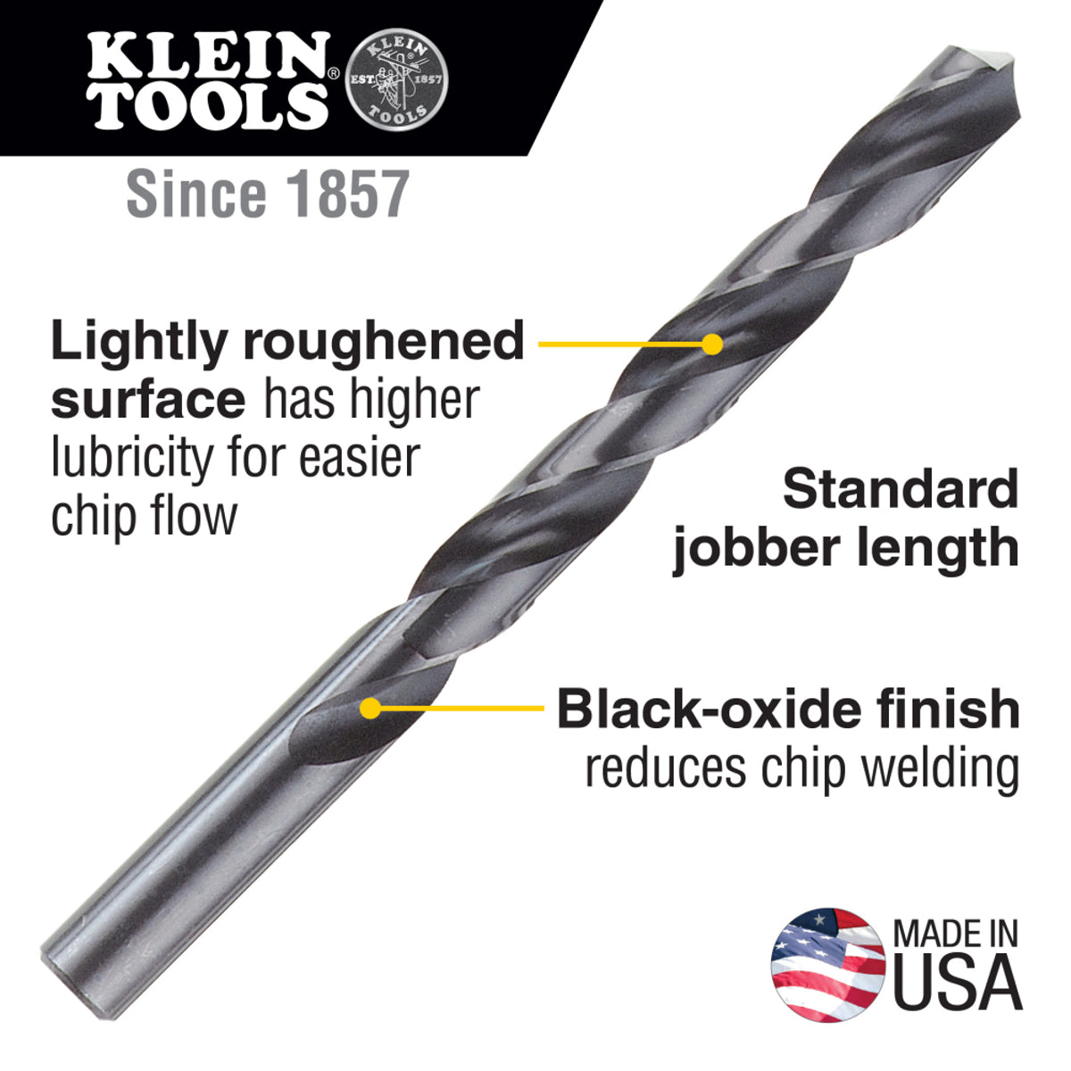 KLEIN TOOLS Klein 53120 High Speed Drill Bit, 3/8-Inch, 118-Degree