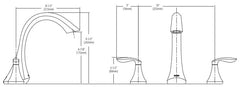 MOEN Moen T943 Eva Trim Kit for Two-Handle Roman Tub