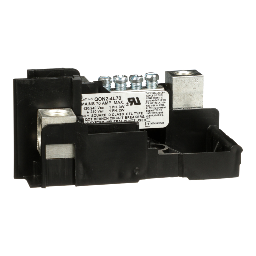 SCHNEIDER ELECTRIC Schneider Electric QON24L70 Mounting Base 70 Amp 240 VAC 1-Phase 2 Spaces