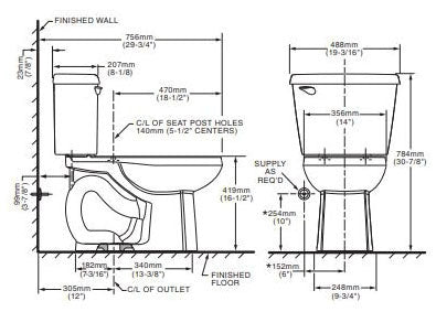 AMERICAN STANDARD American Standard 3251A.101.020 Colony Right Height Universal Bowl