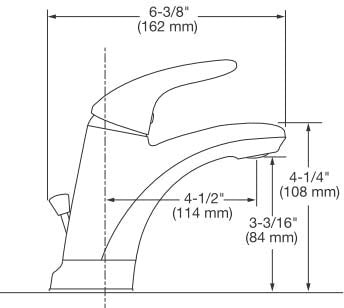 AMERICAN STANDARD American Standard 7075.054.002 Colony Pro Chrome Lavatory Faucet Less Drain