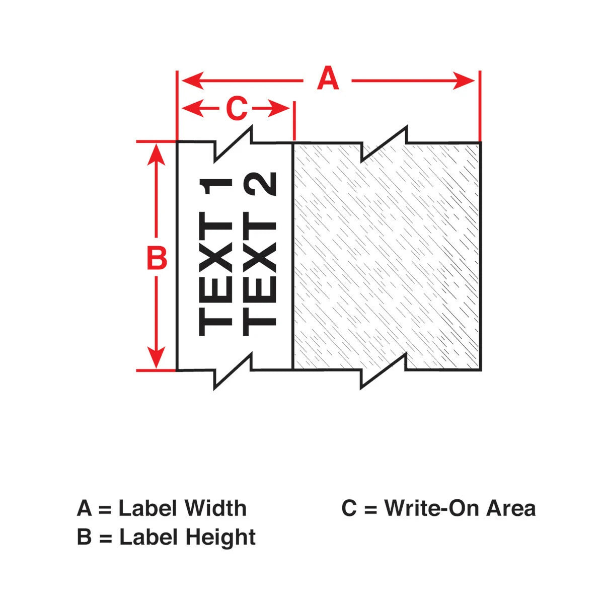 BRADY Brady M21-1500-427 Printable Label, 1-1/2 x 14' x 0.004, Black/White, 1/Cartridge