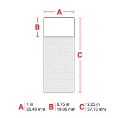 Brady B33-75-427 BBP33 Self-Laminating Vinyl Labels, Translucent White, 1 x 2-1/4, 1400 per Roll
