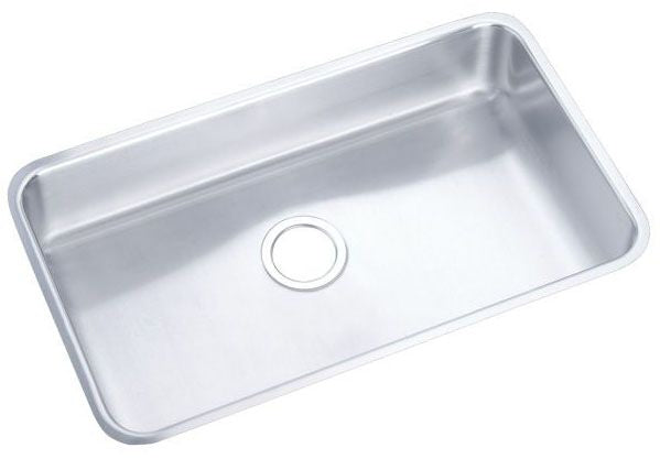 ELKAY Elkay ELUH2816 Lustertone Classic Stainless Steel 30-1/2 x 18-1/2 x 7-1/2 Single Bowl Undermount Sink