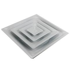 Hart & Cooley 50510 Diffuser 8 x 8 4W White Steel Adjustable Damper Fixed Comm FPD3
