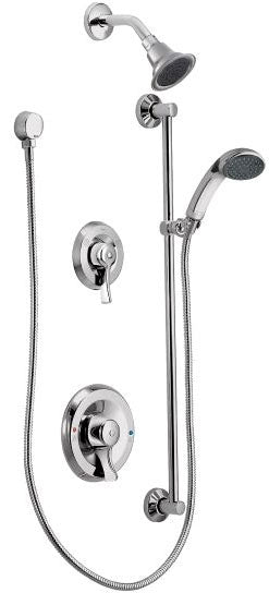 MOEN Moen 8342EP15 Commercial Shower System With Valve Shower Head Hand Shower Kit & In-Wall Diverter