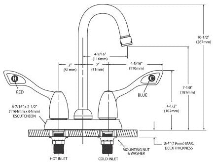 MOEN Moen 8938 Two-Handle Pantry Faucet in Chrome