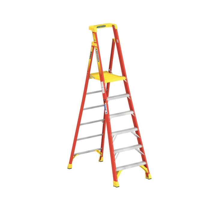 WERNER WERNER PD6206 Podium Ladder 300 lb Load Capacity 8 ft