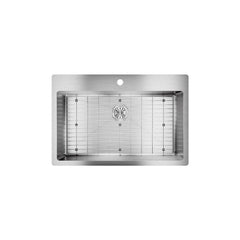 ELKAY Elkay ECTSRS33229TBG1 Crosstown 33 x 22 in. 1 Hole Stainless Steel Single Bowl Dual Mount Kitchen Sink