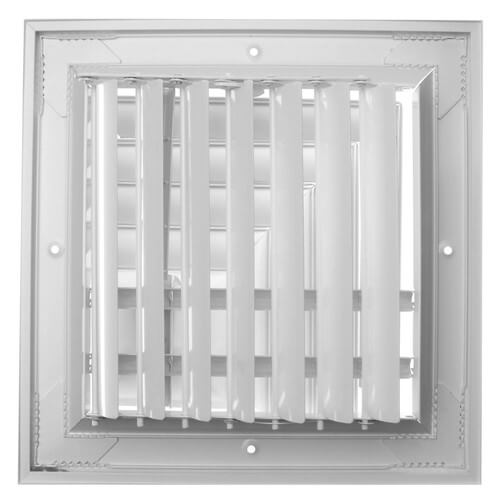 HART & COOLEY Hart & Cooley 50721 A505MS 8 x 8 Two-Way Corner Ceiling Diffuser White