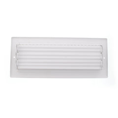 Hart & Cooley 703911 12 x 4 White Two-Way Steel Sidewall/Ceiling Register