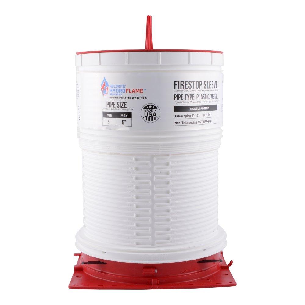 HOLDRITE Holdrite HFP-P6 HydroFlame Pro Series 5 - 6 in. Polypropylene and Thermoplastic Firestop Sleeve