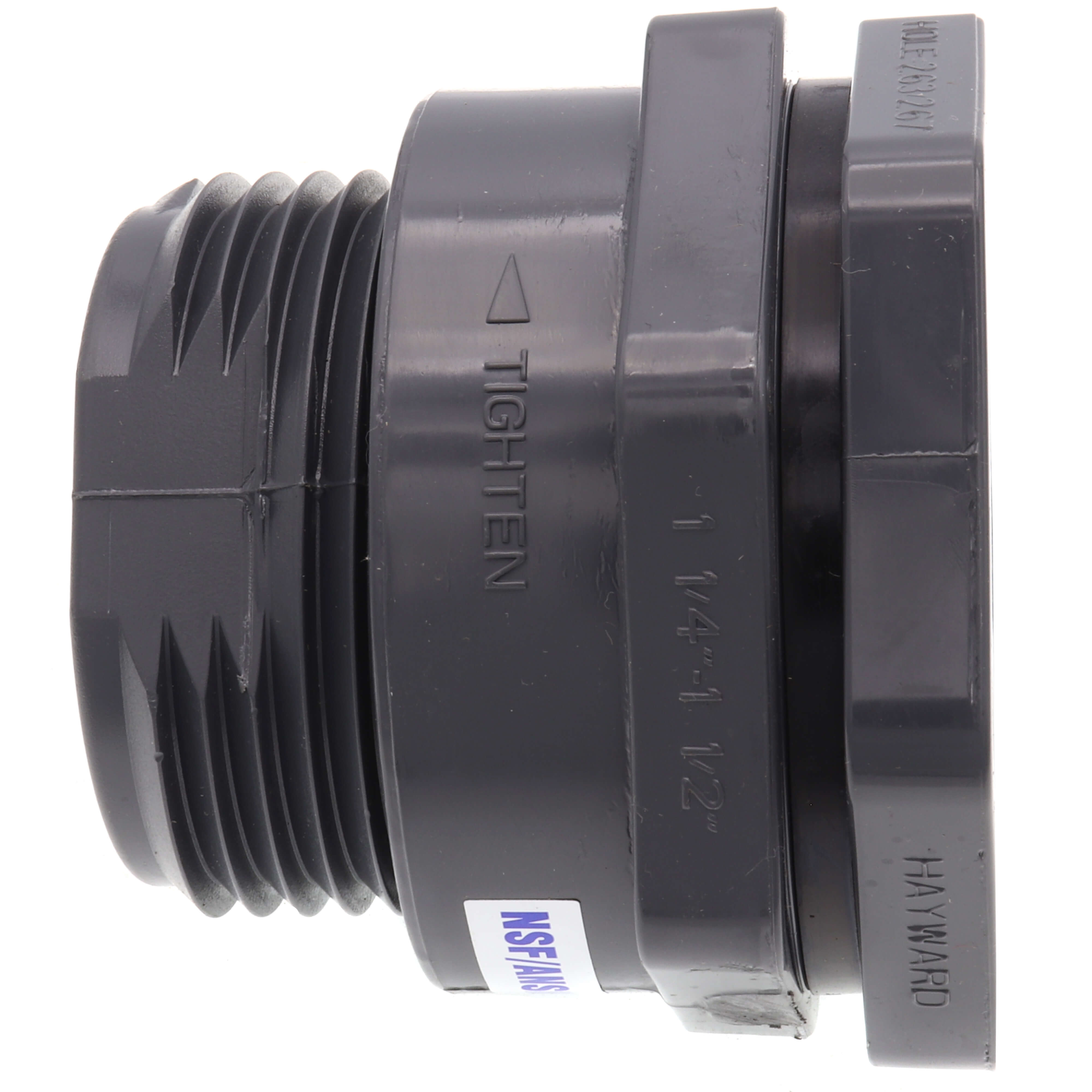 HAYWARD Hayward BFAS1015TES 1-1/2 PVC Bulkhead Fitting w/ EPDM Gasket (Thread x Thread)