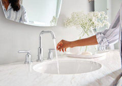 MOEN Moen T6142BL Gibson Two Handle Widespread Bathroom Sink Faucet in Matte Black
