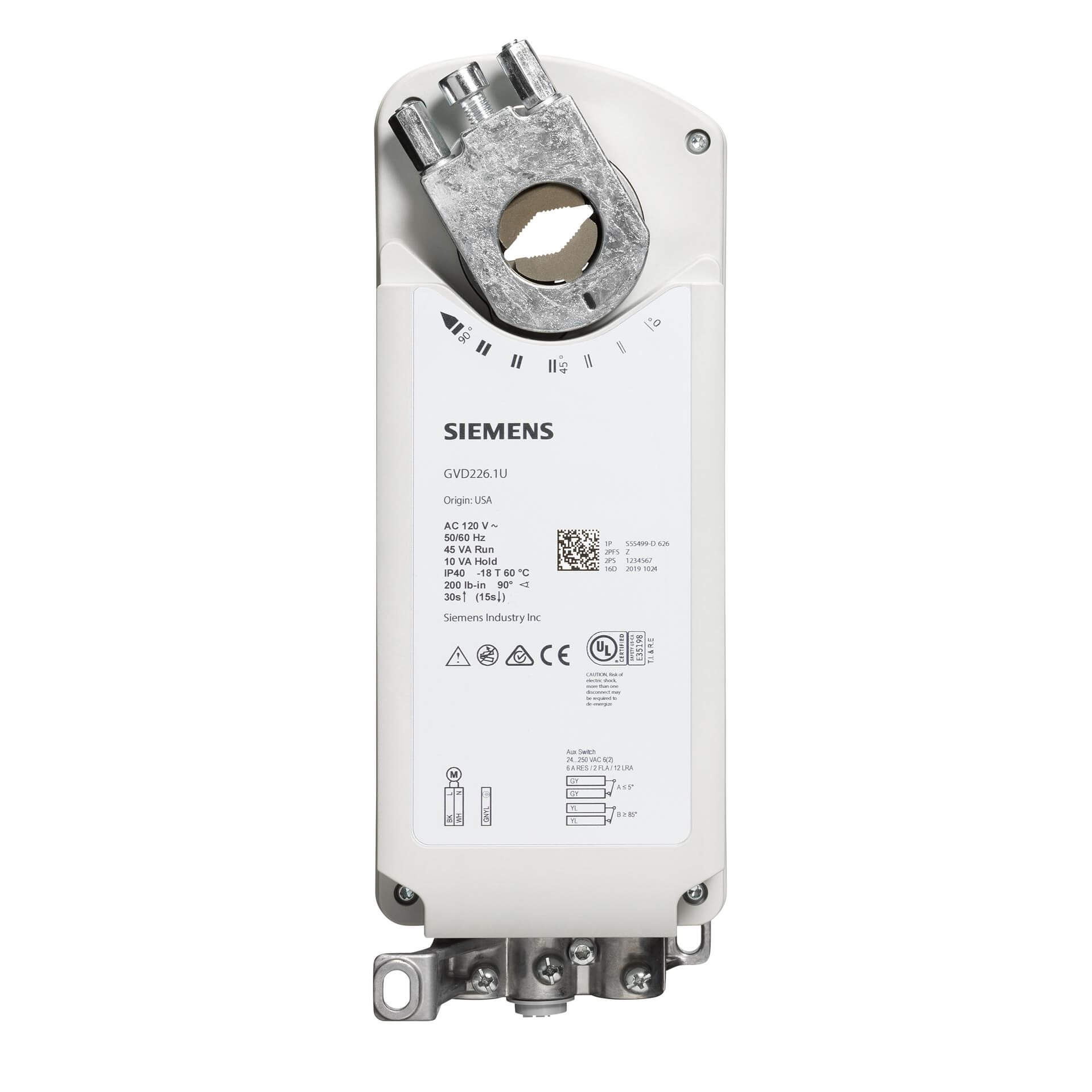 SIEMENS GVD121.1U DAMPER ACTUATORS
