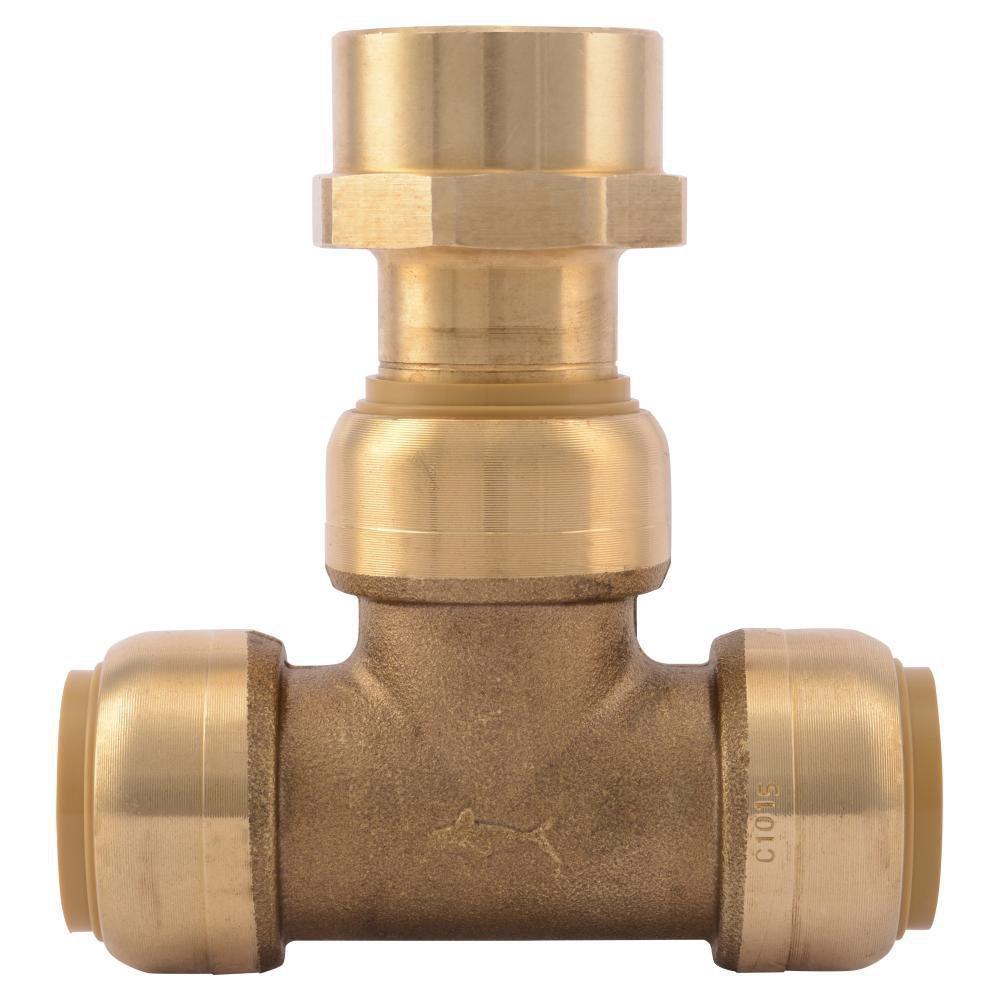 SHARKBITE SharkBite U462LF 3/4 in. Push x FNPT Brass Tee