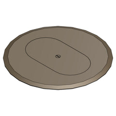 Steel City P68-DRC-BRN Carpet Plate and Cover for Flush Service Floor Box, 6 Inch Diameter, Replacement MPN