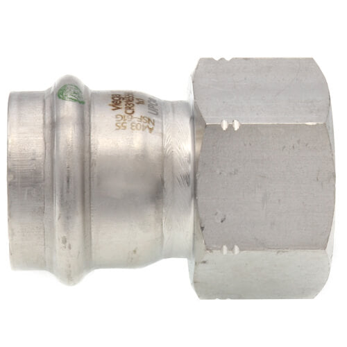 VIEGA Viega 80100 1 Female ProPress 316 Stainless Steel Adapter